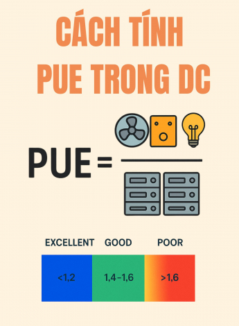 PUE trong data center – Hiểu đúng để tối ưu hiệu suất năng lượng