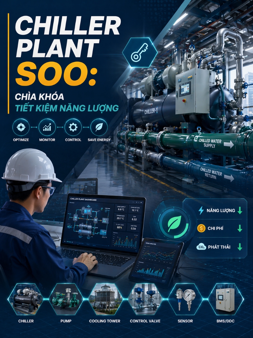 SOO hệ thống chiller chuẩn chuyên gia: Chìa khóa tiết kiệm năng lượng