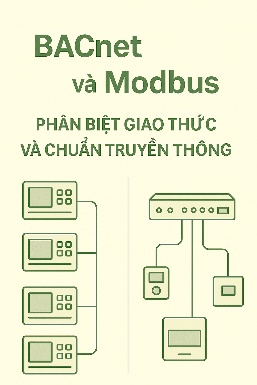 Modbus và Bacnet – Phân biệt giao thức và chuẩn truyền thông