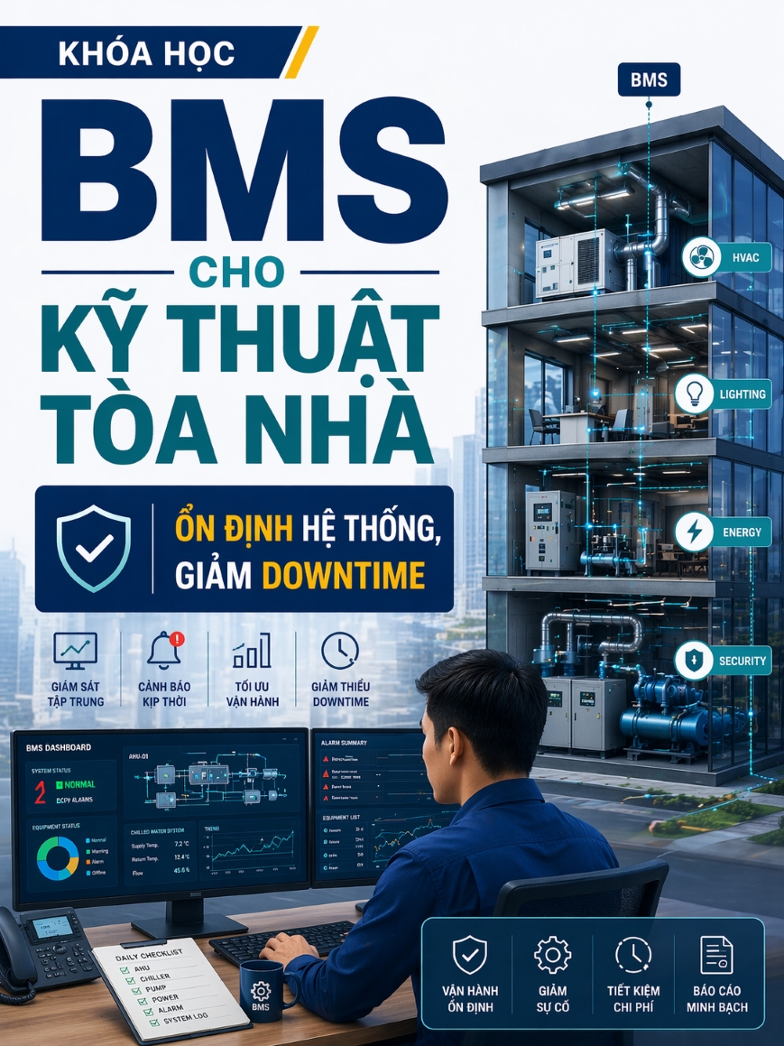 Khóa học BMS cho Vận hành & Bảo trì – Ổn định hệ thống, giảm downtime