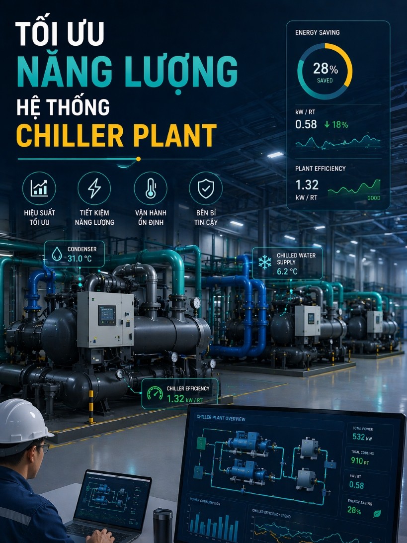 Hệ Thống Chiller Plant Data Center: Giải Pháp Tối Ưu Năng Lượng & Hiệu Suất